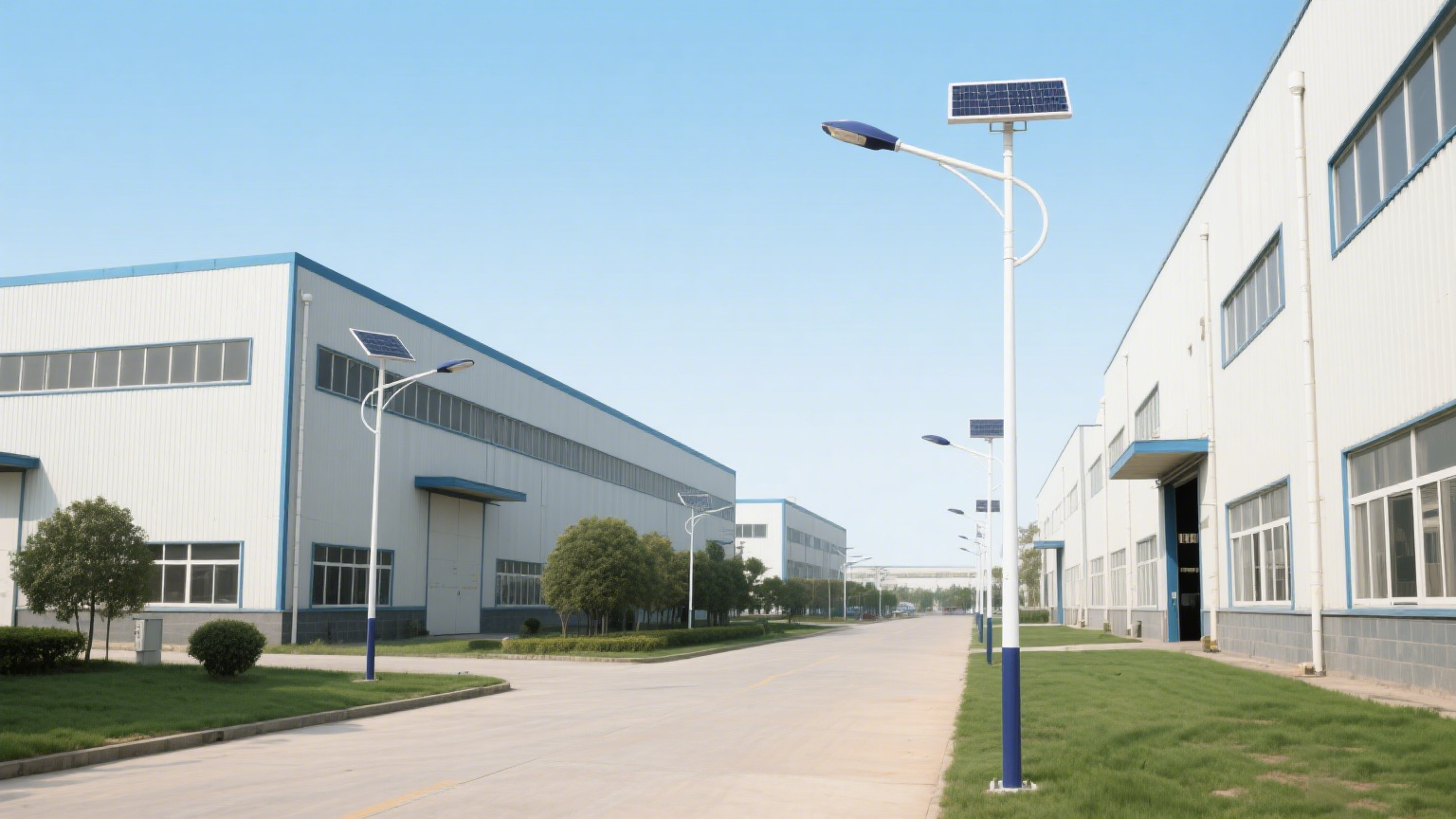 厂区太阳能路灯安装方案 参数示意